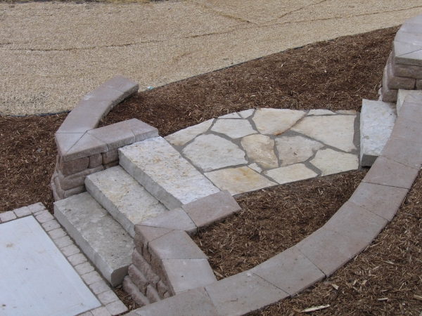 Fieldstone Walkway and Stair Installation